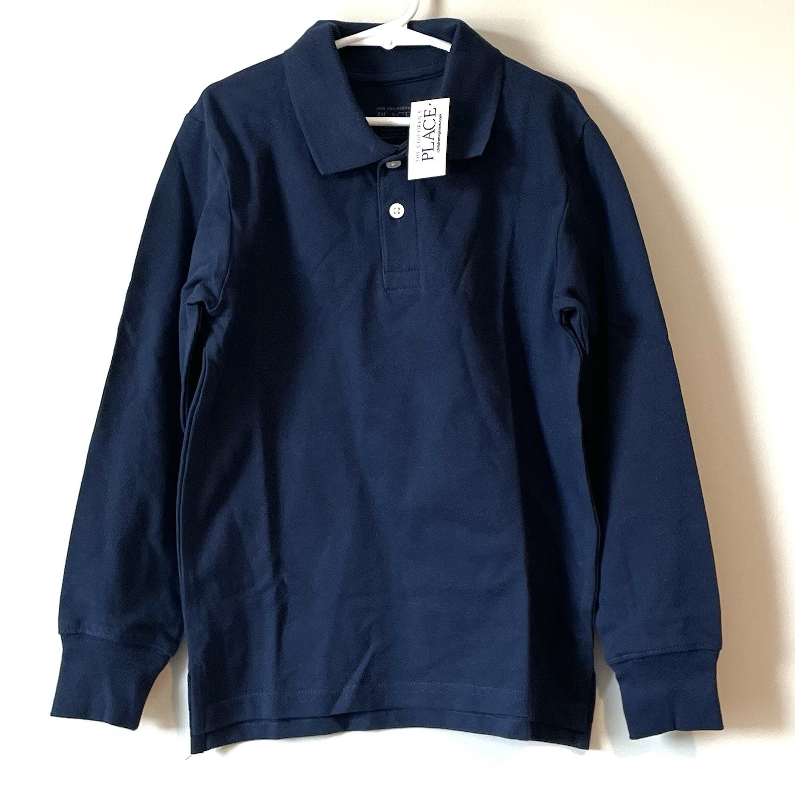 NEW Lot of 2 Children’s Place Boys Uniform Shirts Sz 7/8 Long Sleeve Navy Green