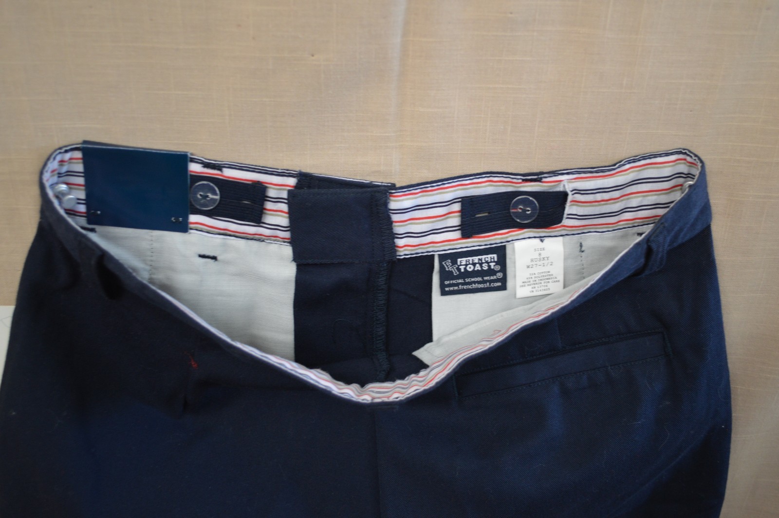 U PICK FRENCH TOAST Boy Uniform SHORTS Navy BLUE Khaki SZ 6 – 16 Regular & HUSKY