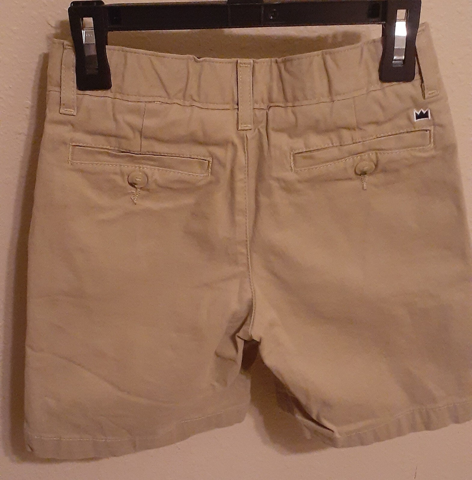 L@@K- Boys Crown & Ivy Motion Flex Khaki School Uniform Shorts Sz 8 Reg NICE!
