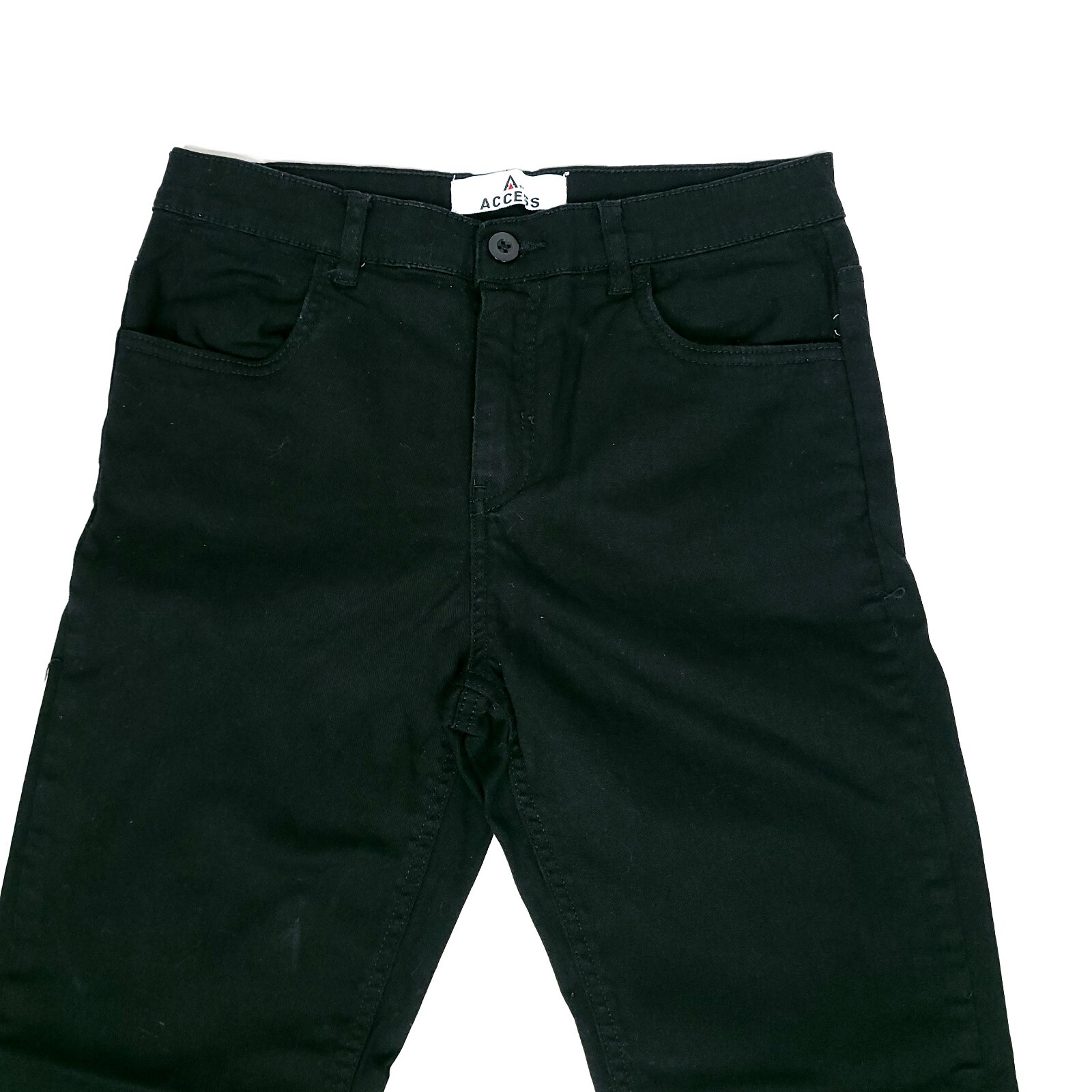 Access Boys Uniform Pants 14 Black Skinny Stretch School Lot Of 6