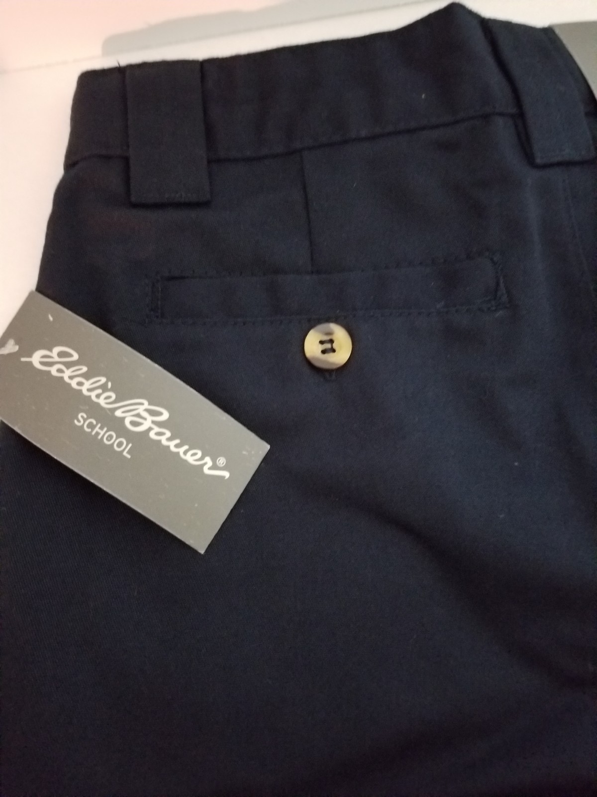 Eddie Bauer School Uniform Navy Blue Cell Phone Pocket Shorts 12 Boys New 1160
