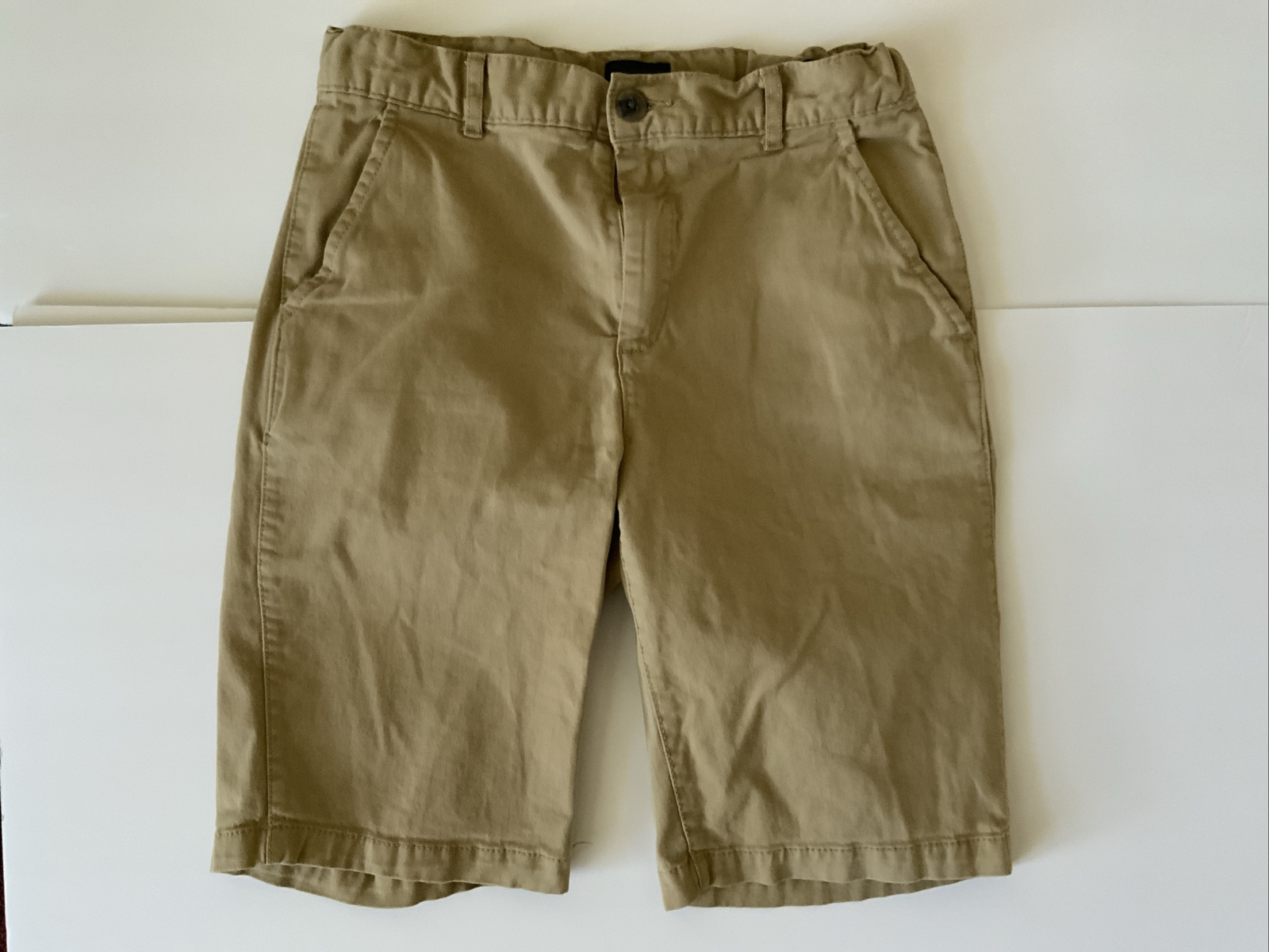 Childrens Place Khaki Uniform Shorts Boys 14 Adjustable Waist