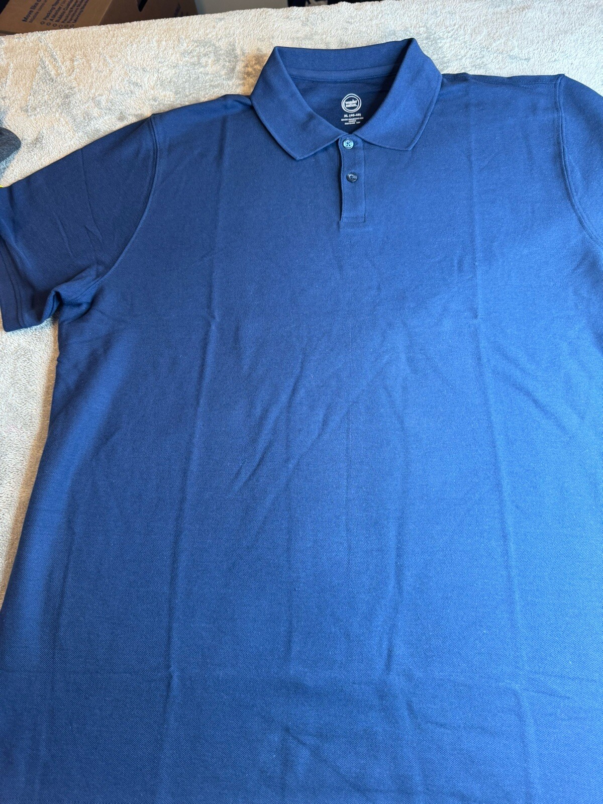 Wonder Nation XL (46-48) Young Mens SS Polo Blue School Uniform