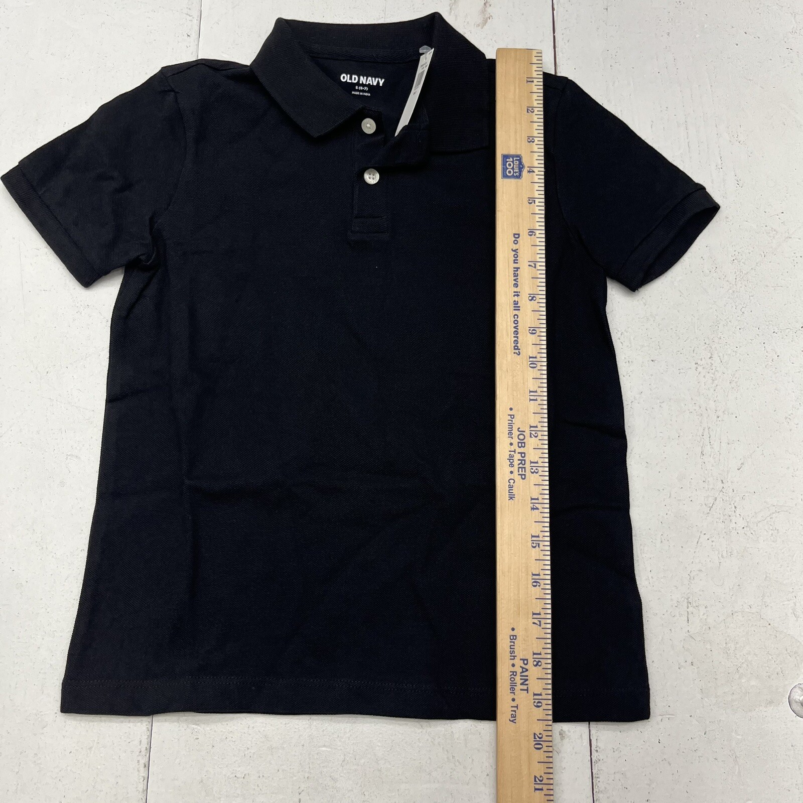 Old Navy Black Jack Uniform Pique Short Sleeve Polo Boys Size Small NEW