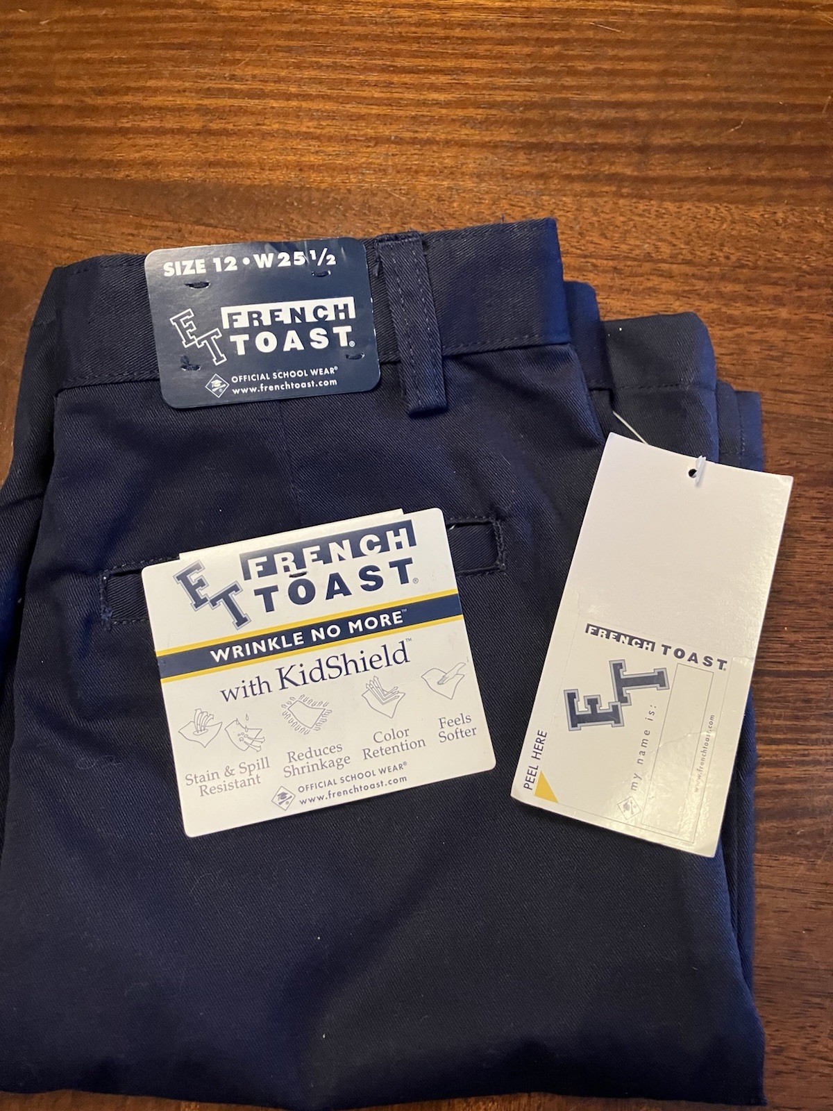 French Toast• navy blue school Shorts • Size: 12 Waist 26.5 • Brand New