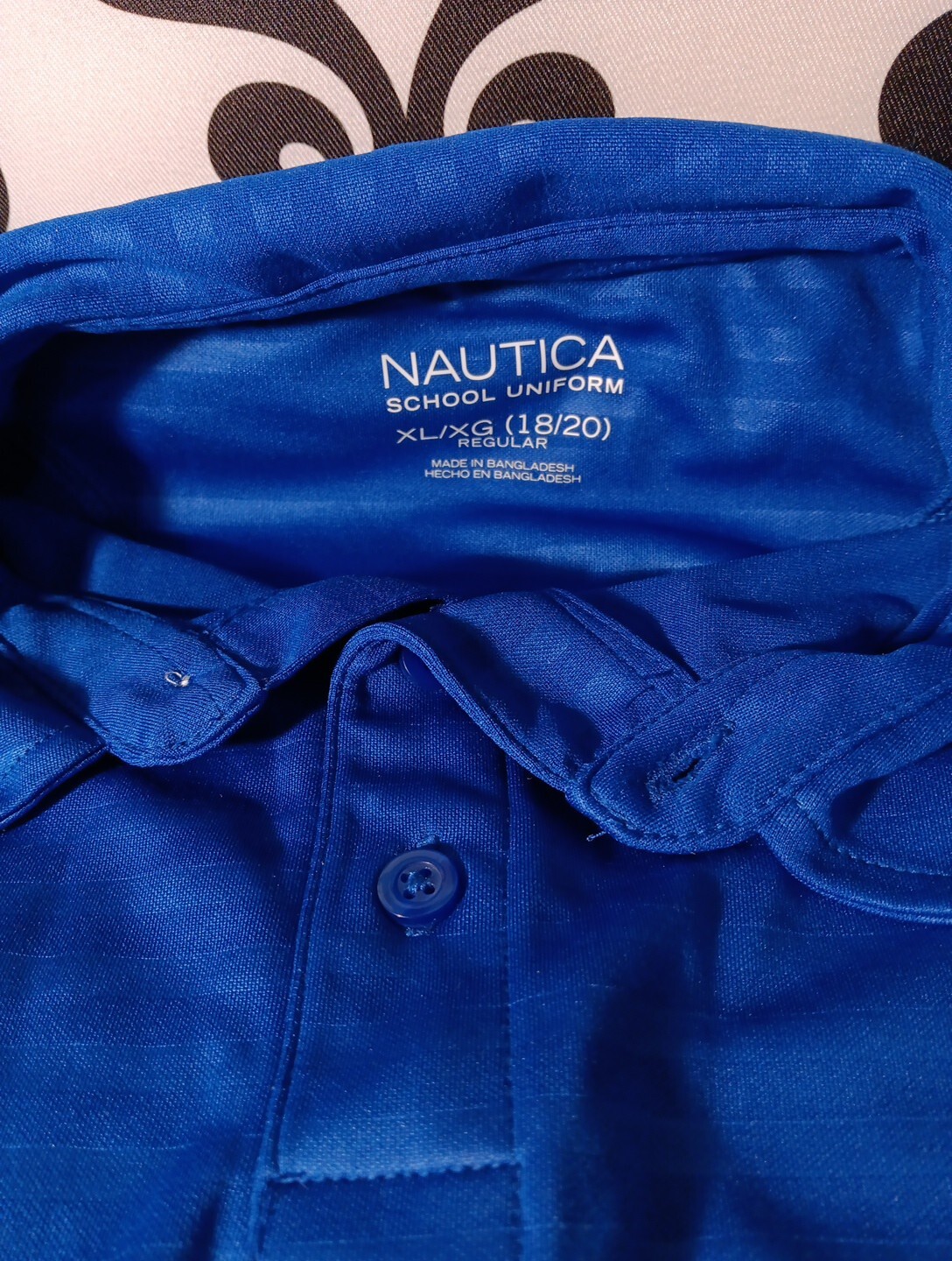 Nautica Boys School Uniform Polo Shirt Royal Blue Size XL (18/20) Never worn