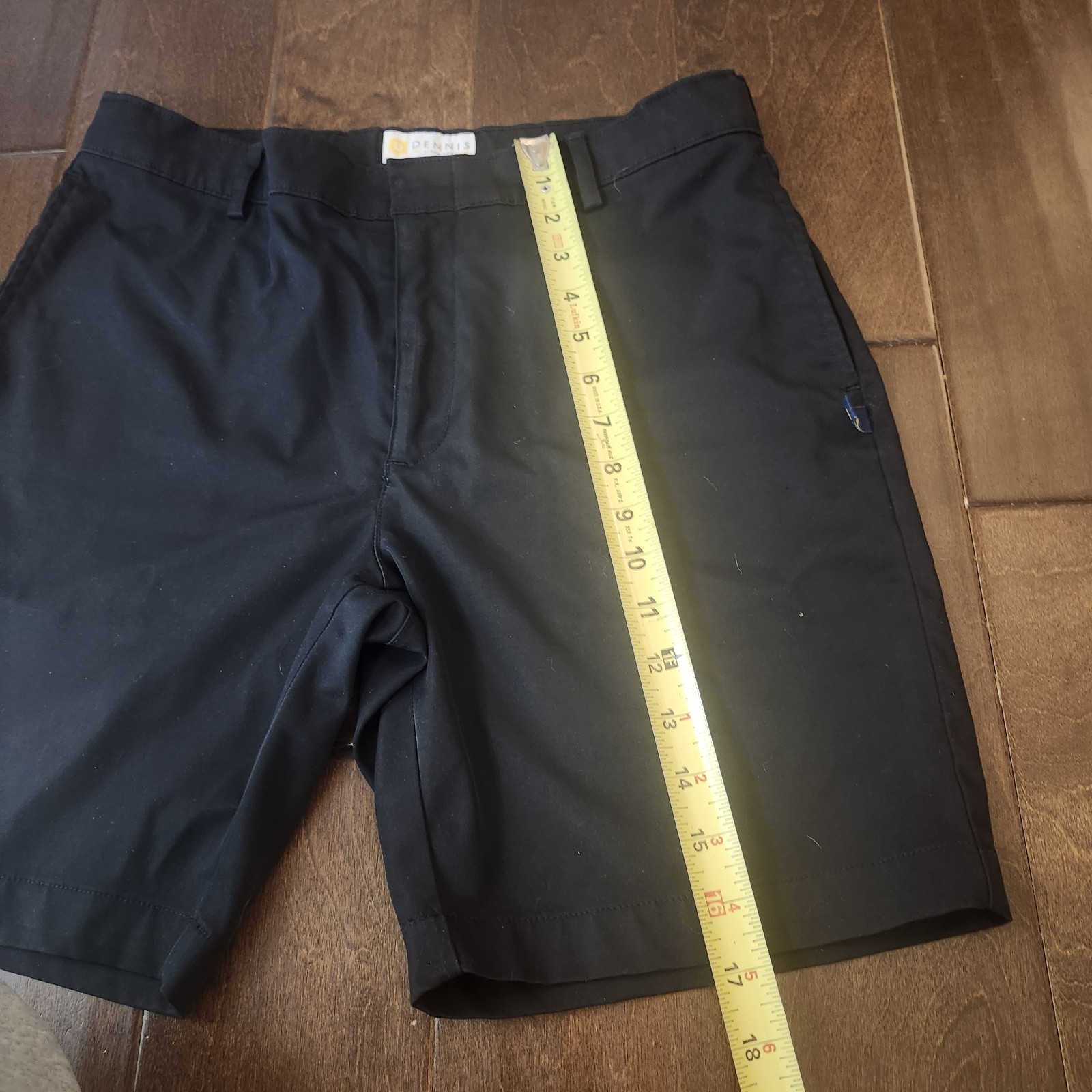 Dennis Uniform Boys 14 Husky Black School Uniform Shorts Flat Front