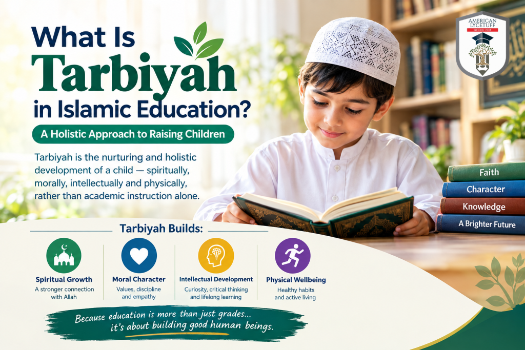 Father and child reading together — Tarbiyah in Islamic education