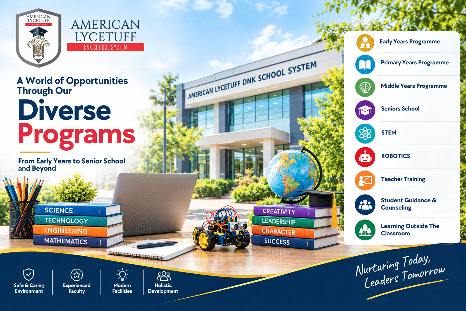 American Lycetuff DNK programs from Early Years to Senior School